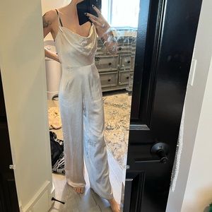Cream jumpsuit xs lulus